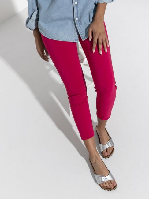 MADRID BIRKO FLOR Pantoffel-Sandale Silber- - Damenschuhe