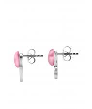 MORELLATO CUORE Silberohrringe mit Katzenauge rosa / wei&szlig; - Ohrringe - 4