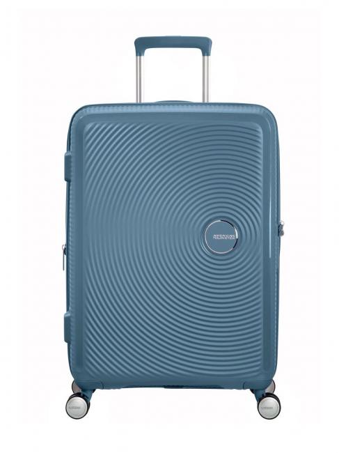 SOUNDBOX SPINNER Mittlerer Trolley, erweiterbar steinblau - Harte Trolleys