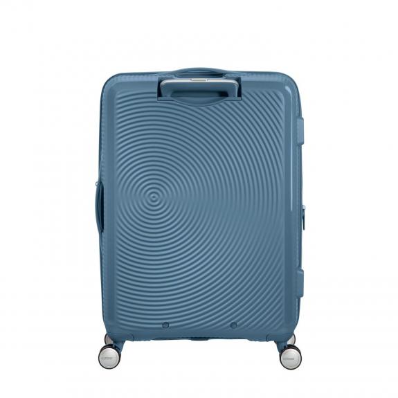 SOUNDBOX SPINNER Mittlerer Trolley, erweiterbar steinblau - Harte Trolleys