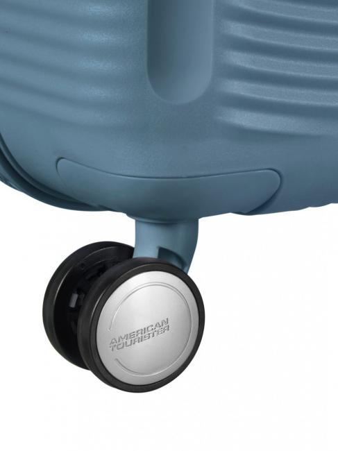 SOUNDBOX SPINNER Mittlerer Trolley, erweiterbar steinblau - Harte Trolleys