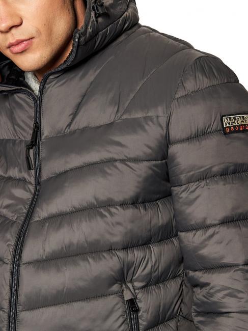 AERONS H 2 Daunenjacke mit Kapuze dunkelgrauer Feststoff - Daunenjacken f&uuml;r Herren