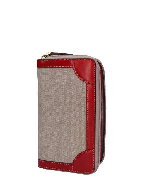 AUSTER Kompakte Geldb&ouml;rse natur / Johannisbeere abb. Gold - Brieftaschen Damen