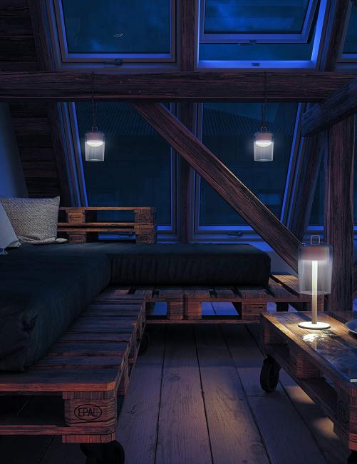 SOIREE Kabellose Tischlampe Wei&szlig; - Lampen