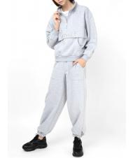 TWINSET U&B Komplettes Sweatshirt mit Stickerei und Jogging grau meliert - Sportanz&uuml;ge f&uuml;r Damen - 3