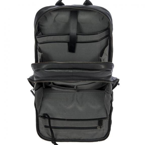 TORINO 13 "Laptop-Rucksack aus Leder Schwarz - PC-Rucks&auml;cke