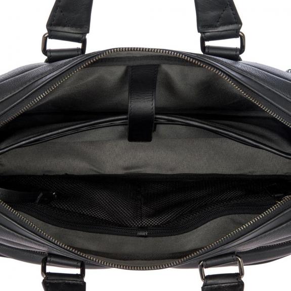 TORINO 15-Zoll-Laptop-Aktentasche aus Leder Schwarz - Arbeitstaschen