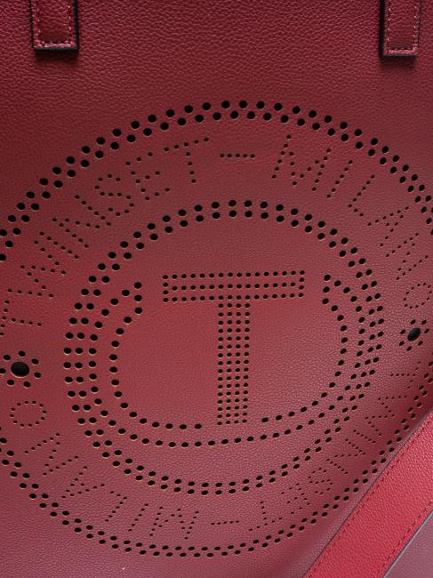 LOGO FORELLATO Vertikaler Shopper mit Schulterriemen dunkle Himbeere - Damentaschen