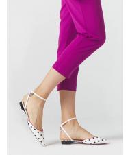 MANILA GRACE Ballerina flat Flache Sandale mit Riemen wei&szlig; schwarz - Damenschuhe - 3