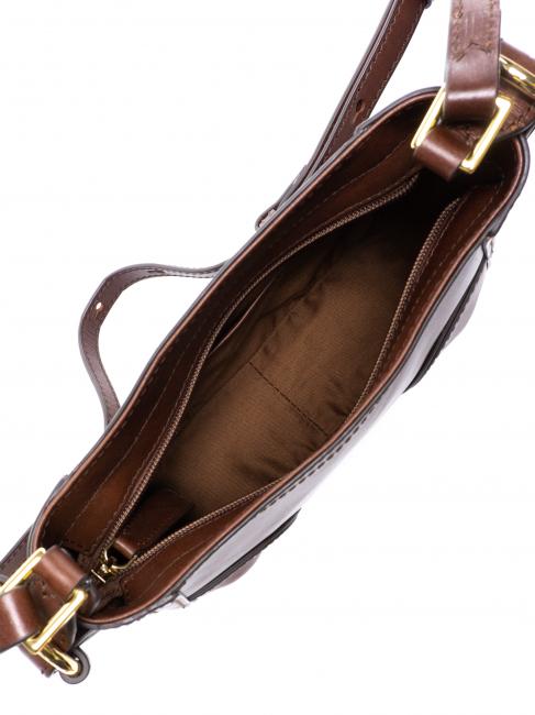 MATILDE Mini-Umh&auml;ngetasche aus Leder BRAUN - Damentaschen