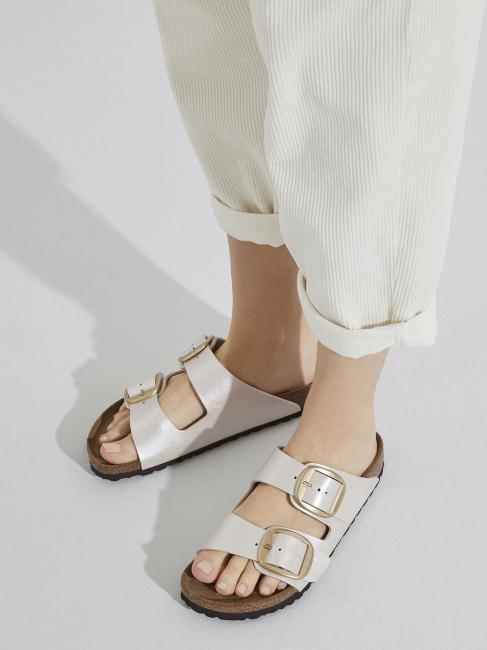 ARIZONA BIG BUCKLE Pantoffel-Sandale anmutiges Perlwei&szlig; - Damenschuhe