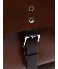 THE BRIDGE LORENZO Lederrucksack f&uuml;r PC 14 " Braun / Palladium - PC-Rucks&auml;cke - 3