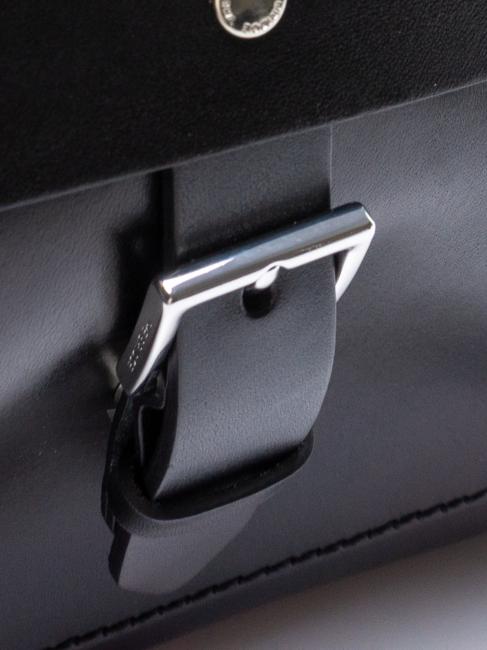 LORENZO Lederrucksack f&uuml;r PC 14 " Schwarz - PC-Rucks&auml;cke