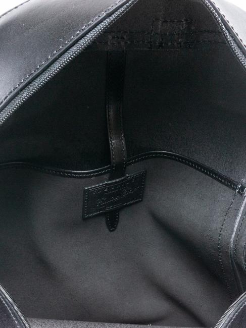 LORENZO Lederrucksack f&uuml;r PC 14 " Schwarz - PC-Rucks&auml;cke