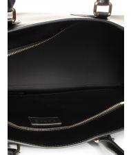 FURLA DORIS L Tragetasche aus weichem doppeltem Avion-Kalbsleder Schwarz - Damentaschen - 5
