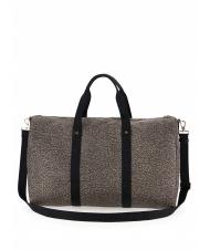 BORBONESE ECO LINE  Mittlere Tasche mit Schultergurt OP / NATUR / SCHWARZ - Reisetaschen - 4