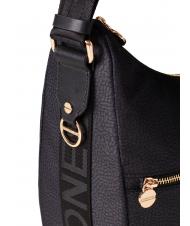 BORBONESE LUNA M Schultertasche dunkles Schwarz - Damentaschen - 3