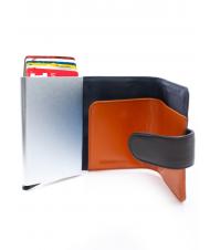 LESAC COLORFULL Ledergeldb&ouml;rse mit Kartenhalter aus Aluminium MORO - Brieftaschen Herren - 2
