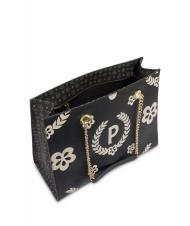POLLINI HERITAGE Einkaufstasche mit Allover-Print Schwarz - Damentaschen - 6
