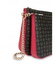 POLLINI HERITAGE Umh&auml;ngetasche mit Kette schwarzer Lack - Damentaschen - 3