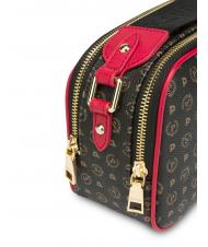 POLLINI HERITAGE Kameratasche mit Schultergurt schwarzer Lack - Damentaschen - 4
