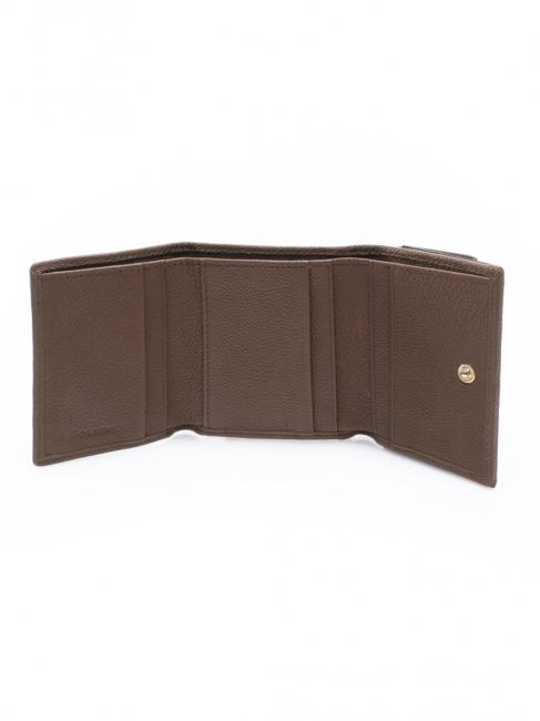 HERITAGE Geldb&ouml;rse mit &Uuml;berschlag Schwarz Braun - Brieftaschen Damen