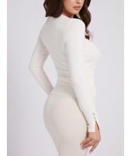 GUESS Pullover girocollo Pullover mit Rundhalsausschnitt cremwhi - Damenpullover - 3