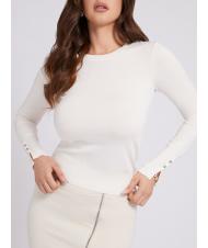 GUESS Pullover girocollo Pullover mit Rundhalsausschnitt cremwhi - Damenpullover - 2