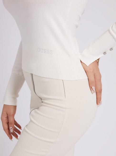 Pullover girocollo Pullover mit Rundhalsausschnitt cremwhi - Damenpullover