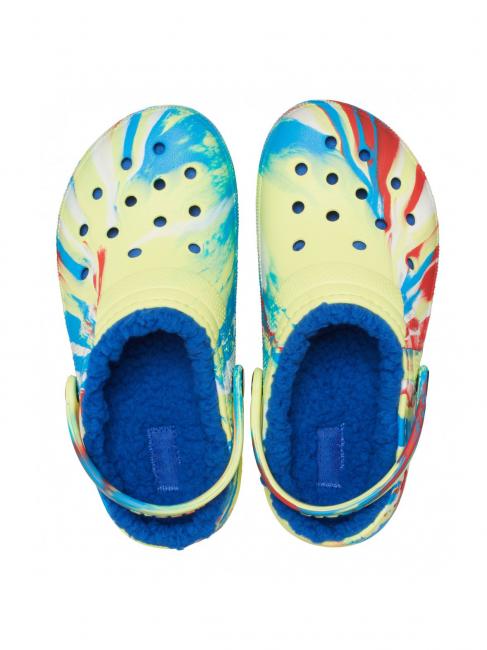 CLASSIC LINED MARBLED GLOG TODDLER Gepolsterter Sabot Schwefel / Multi - Kinderschuhe