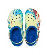 CROCS CLASSIC LINED MARBLED GLOG TODDLER Gepolsterter Sabot Schwefel / Multi - Kinderschuhe - 4