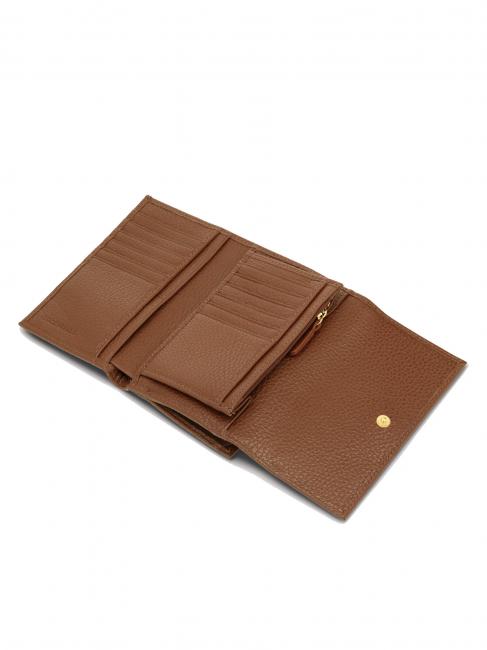 METALLIC SOFT Bifold-Brieftasche aus geh&auml;mmertem Leder BRULE - Brieftaschen Damen