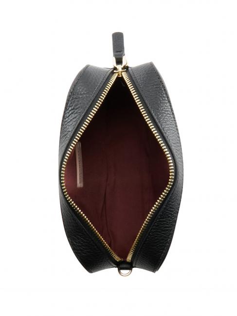 TEBE Schultertasche aus strukturiertem Leder Schwarz - Damentaschen