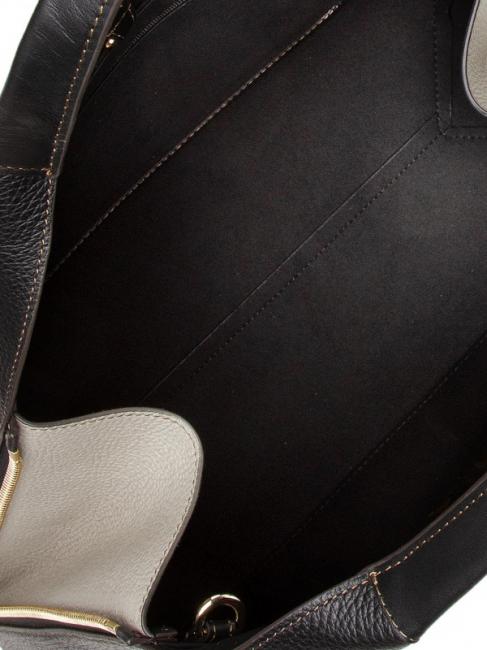 GILDA Umh&auml;ngetasche, mit Schulterriemen schwarz + marmor c - Damentaschen