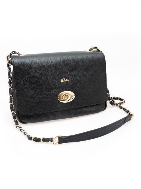 Schultertasche Aus Dollarleder Schwarz - Damentaschen