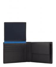 PIQUADRO URBAN Geldb&ouml;rse mit &Uuml;berschlag, aus Leder schwarz grigiongr - Brieftaschen Herren - 3