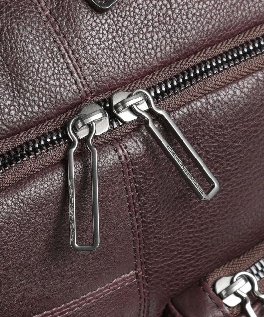 RONNIE Laptop-Rucksack 14 ", aus Leder BRAUN - PC-Rucks&auml;cke