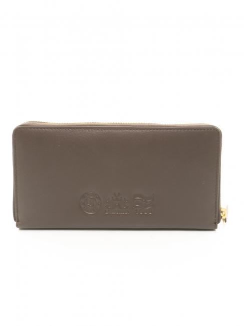 HERITAGE Geldb&ouml;rse aus Leder mit Rei&szlig;verschluss Taupe - Brieftaschen Damen