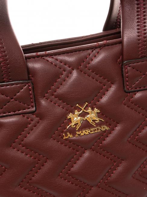 ANGELINA Handshopper, mit Schulterriemen Burgund - Damentaschen