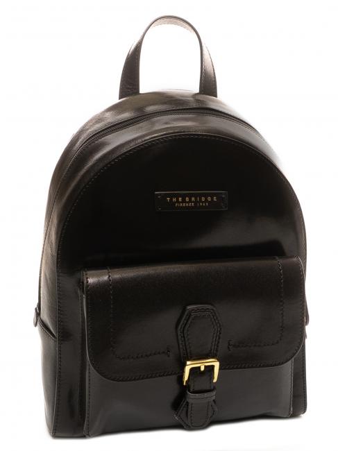 GIOVANNA Rucksack aus Leder Schwarzes Gold - Damentaschen