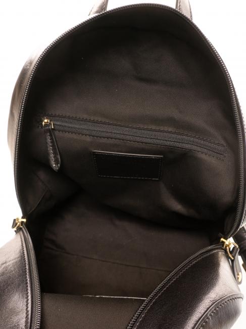 GIOVANNA Rucksack aus Leder Schwarzes Gold - Damentaschen