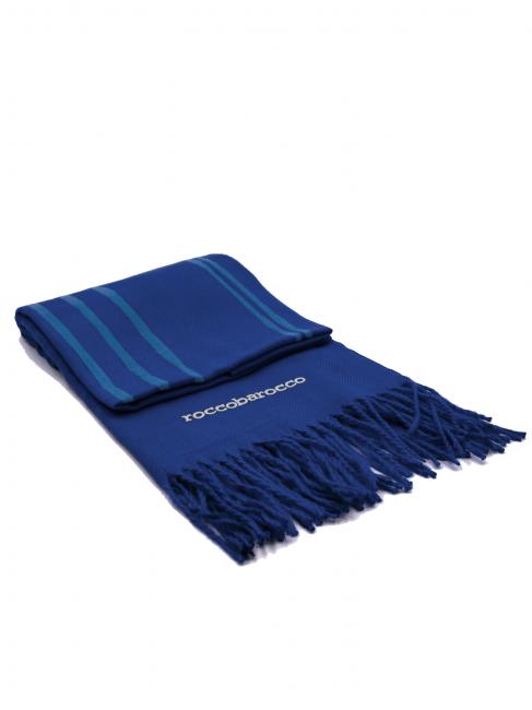Schalmitfrange  blau - Schals