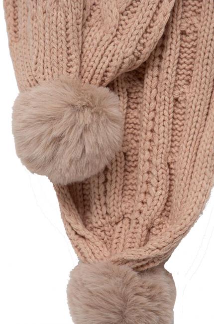 SchalmitPompon  Pariser Rose - Schals