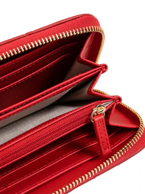 Geldb&ouml;rse Trapuntato Rei&szlig;verschluss herum Mohn - Brieftaschen Damen