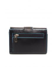 PIQUADRO BLUE SQUARE Dreifach gefaltete Ledergeldb&ouml;rse und M&uuml;nzen Blau - Brieftaschen Herren - 3