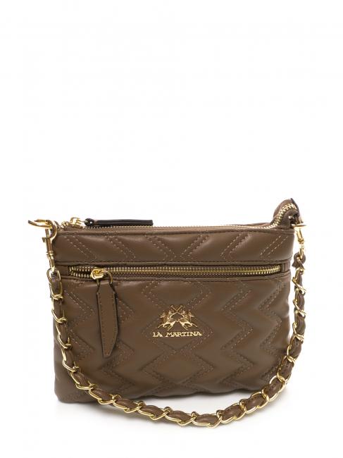 ANGELINA Flacher Schultergurt Taupe - Damentaschen