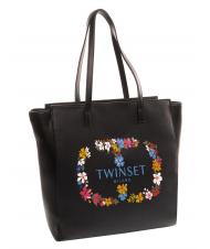 TWINSET LOGO OVAL T FLOREALE Einkaufstasche - Damentaschen