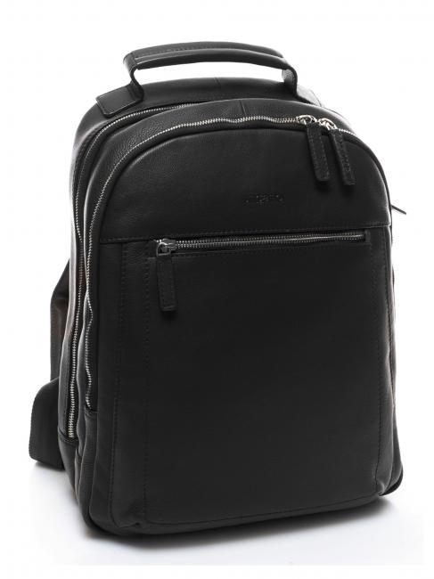 TECH Lederrucksack f&uuml;r 13-Zoll-Laptop Schwarz - PC-Rucks&auml;cke