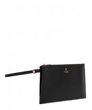 FURLA CAMELIA Clutch aus Leder Schwarz - Damentaschen - 2