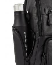 PIQUADRO CHARLIE Laptop-Rucksack 15,6", aus Leder Schwarz - PC-Rucks&auml;cke - 3